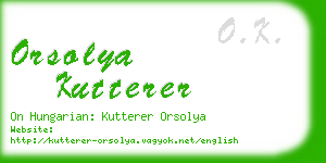 orsolya kutterer business card